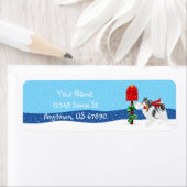 Papillon kerstmail Tri Colour Labels (Insitu)