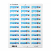 Papillon kerstmail Tri Colour Labels (Full Sheet)
