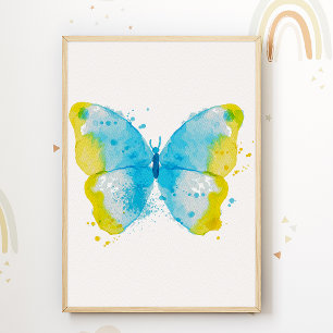 Papillon Kids Room Poster Nursery Imprimer