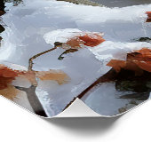 Papillon laat het sneeuwen Kerstmis Perfect Poster (Hoek)