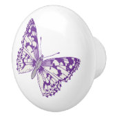 Papillon lady peinte encre violette art poignée de (Droite)