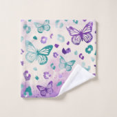 Papillon léopard blanc (Gant de toilette)