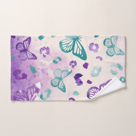 Papillon léopard blanc (Serviette à main)