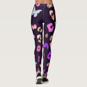 Papillon léopard Leggings noirs (Dos)