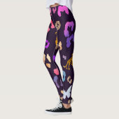 Papillon léopard Leggings noirs (Gauche)