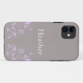 Papillon Lilac Floral BT iPhone 5 Coque (Dos (Horizontal))