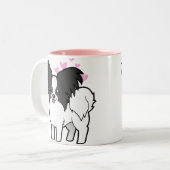 Papillon Love Tweekleurige Koffiemok (Voorkant links)