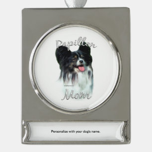 Papillon Ma 2 Verzilverd Banner Ornament