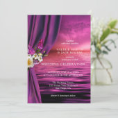 Papillon magique violet Faire-part de mariage (Debout devant)