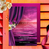 Papillon magique violet Faire-part de mariage