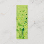 Papillon maigre de vert de carte de visite floral (Dos)