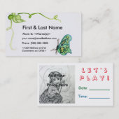 Papillon maman photo personnalisée appel carte de  (Devant / Derrière)