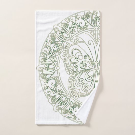 Papillon Mandala - Ensemble de serviettes de bain (Serviette à main)