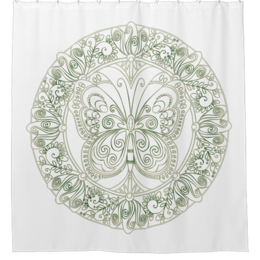 Papillon Mandala - Rideau de douche (Devant)