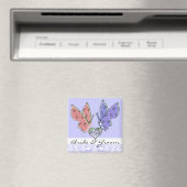 Papillon Mariée & Marié Magnet de Mariage (In Situ (Lave-vaisselle))