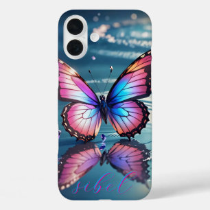 Papillon moderne dégradé Monogramme Coque - Mate i
