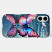 Papillon moderne dégradé Monogramme Coque - Mate i (Verso (horizontal))