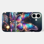 Papillon moderne dégradé Monogramme Coque - Mate i (Verso (horizontal))