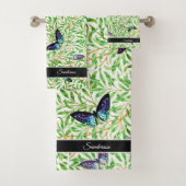 Papillon moderne élégant Monogramme bleu (En situation)