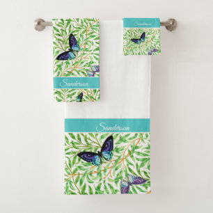 Papillon Moderne Stylish Marine Monogramme bleu