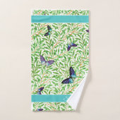 Papillon Moderne Stylish Marine Monogramme bleu (Serviette à main)