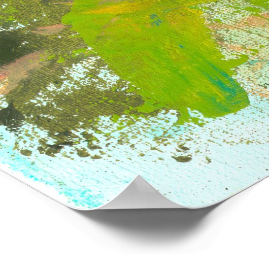 Papillon Monarque Abstrait - Poster (Coin)