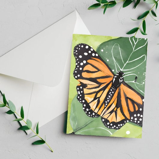 Papillon Monarque | Belle Carte Aquarelle