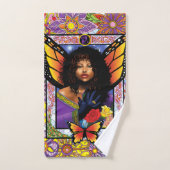 Papillon monarque Fée Purple Floral (Serviette à main)