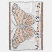 Papillon Monarque Mondial Jeter la couverture (devant Vertical)