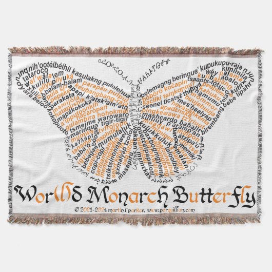 Papillon Monarque Mondial Jeter la couverture (Devant)