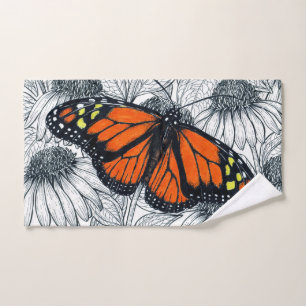Papillon monarque sur coneflowers