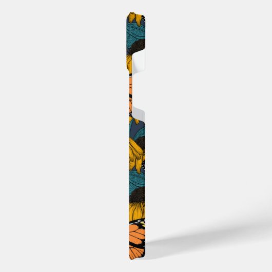 Papillon monarque sur confluents jaunes (Côté gauche)