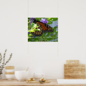Papillon Monarque sur des Fleurs avec Affiche de V (Cuisine)
