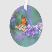Papillon Monarque sur Fleur violette lilas (devant)