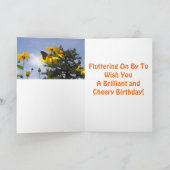 Papillon Monarque sur la carte d'anniversaire de t (Intérieur)