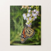 Papillon Monarque sur le Puzzle Fleur sauvage (Vertical)