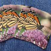 Papillon Monarque sur les cartes de jeu Fleur sauv