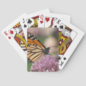 Papillon Monarque sur les cartes de jeu Fleur sauv (dos)