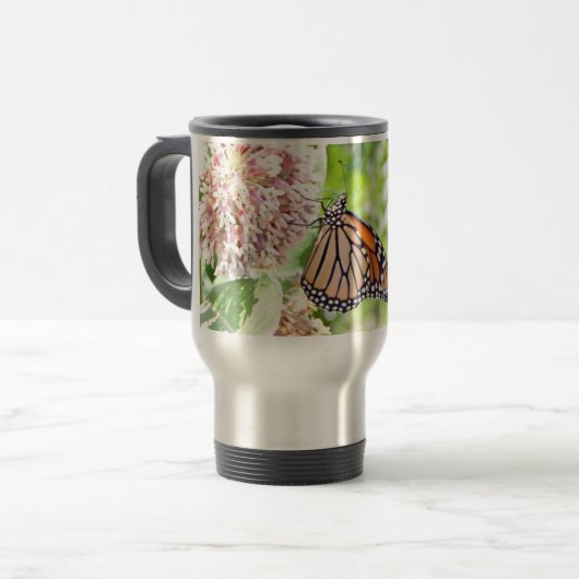 Papillon monarque Voyage Mug (Devant gauche)