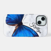 Papillon Morpho Bleu Clair | Coque de Téléphone Pe (Verso Horizontal)