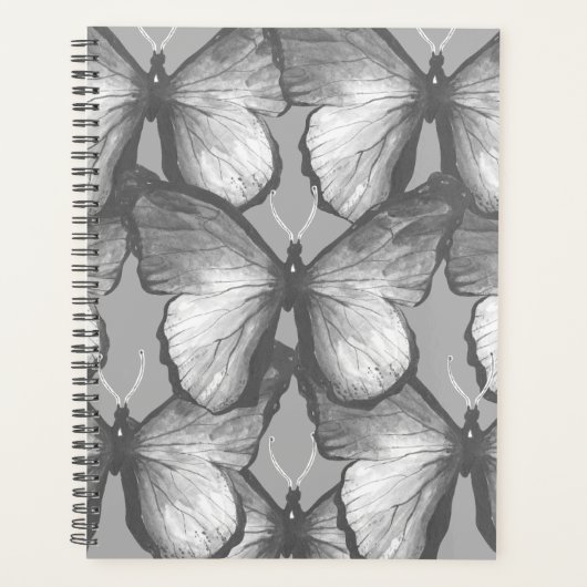 Papillon Motif à aquarelle gris moderne (Devant)