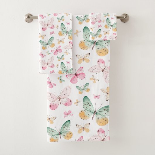 Papillon Motif Aquarelle (En situation)