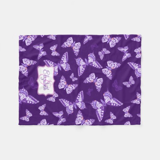 Papillon motif pourpre nommé couverture (Devant (Horizontal))