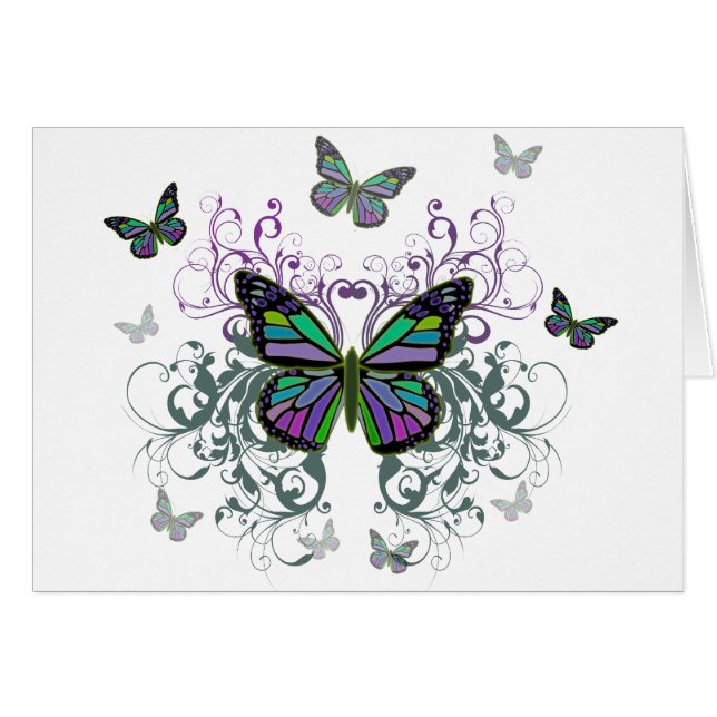 Papillon multicolore (Devant horizontal)