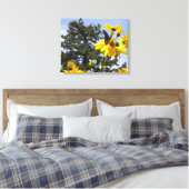 Papillon N Fleurs de soleil 2 Toile enrobée (Insitu(Chambre))