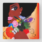 Papillon noir - Horloge murale (Recto)