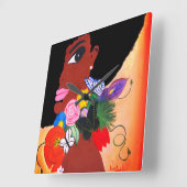 Papillon noir - Horloge murale (Angle)