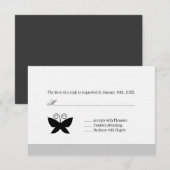 Papillon noir Rsvp (Devant / Derrière)