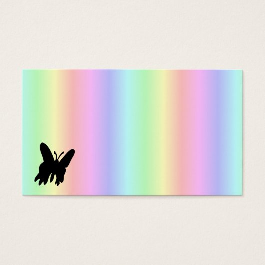 Papillon noir sur arc-en-ciel (Devant)