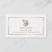 Papillon Or, Carte de rendez-vous Blanc et Or (Dos)